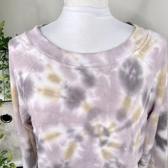 Oli Viv Parker Tie Dye Crop Sweatshirt in Mauve Batik NEW Size XS - Picture 4 of 11